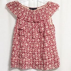 EUC Rare Vintage Marc by Marc Jacobs Floral Silk Tiered Ruffle Top
